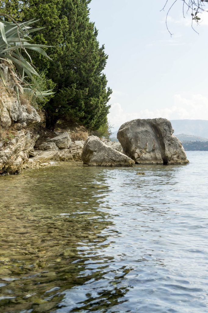 Secluded beach in Corfu