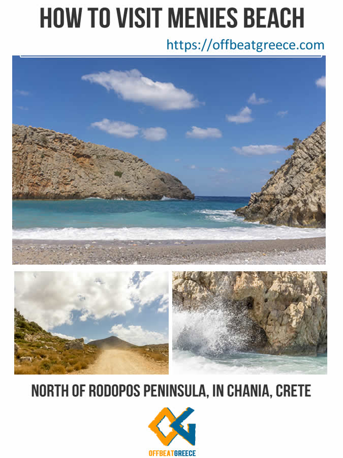 How to visit Menies beach in Crete, on Rodopos Peninsula and how to prepare for this road trip across Chania