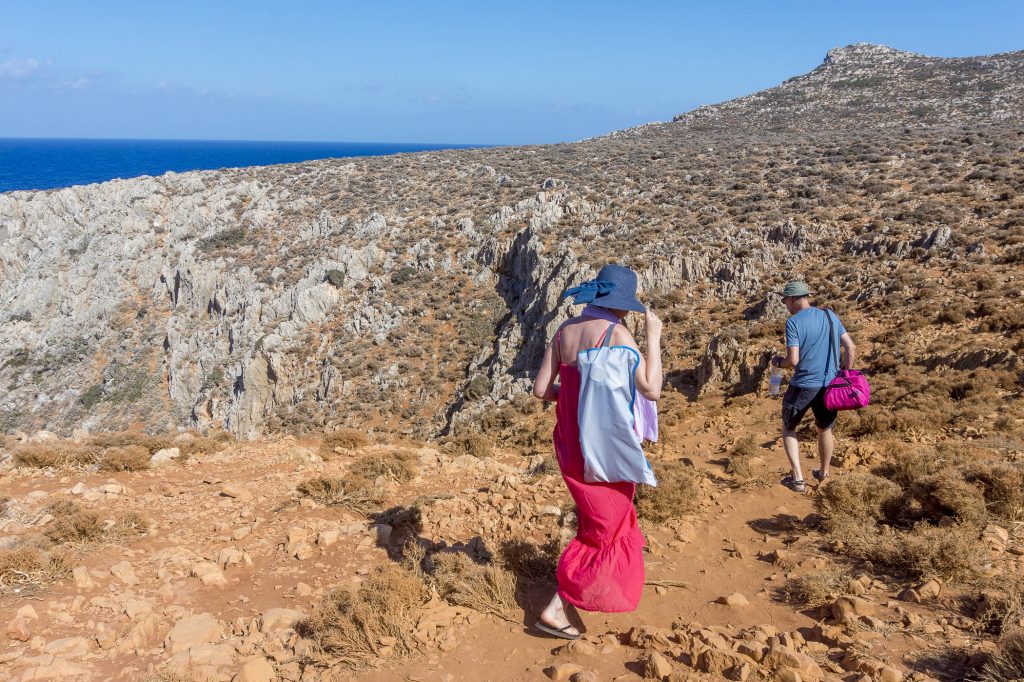 Seitan Limania is one of the most spectacular beaches in Chania, Crete. You can get there by car and by climbing down a steep mountain trail.