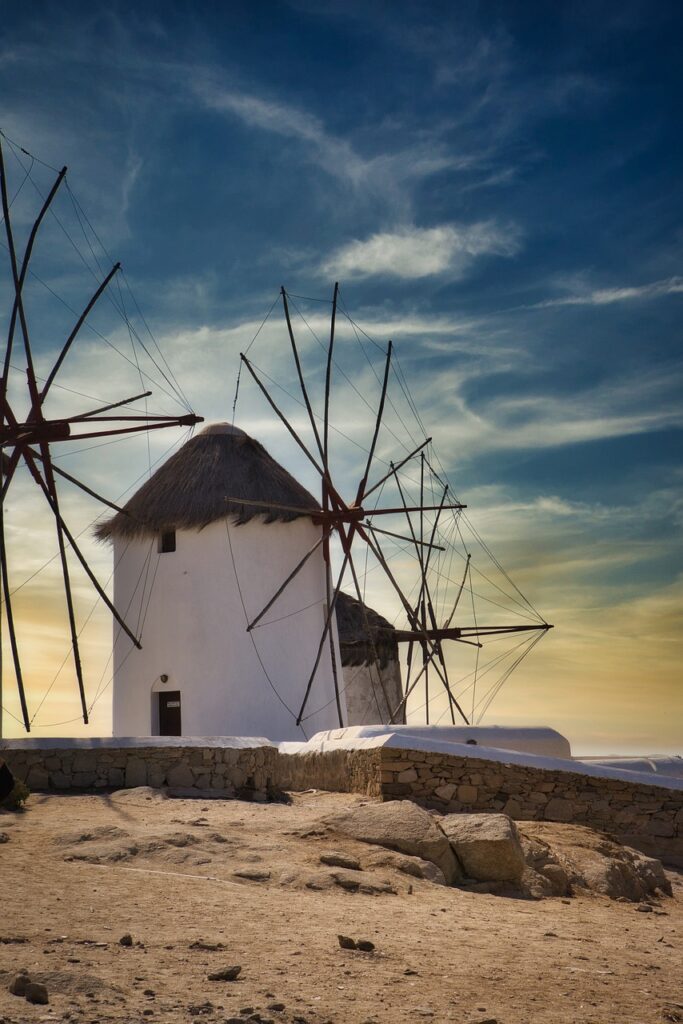 windmills in Mykonos