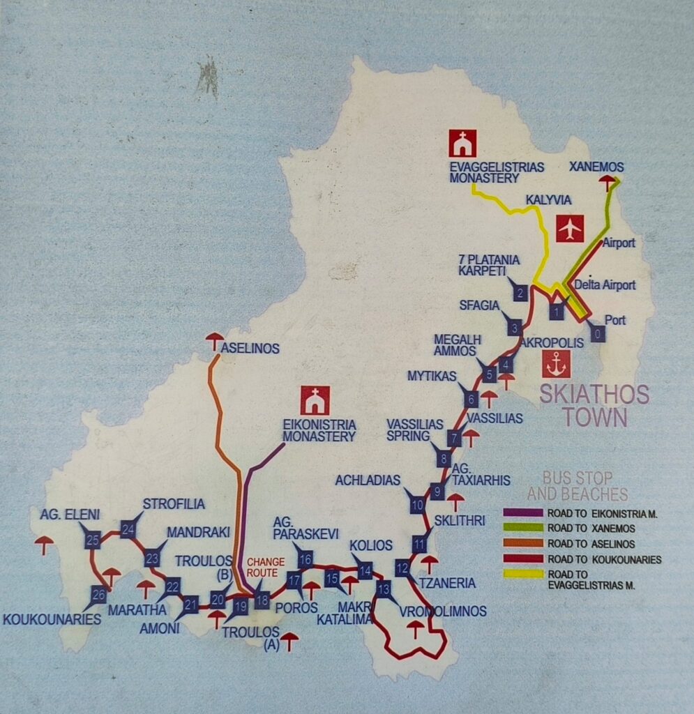 skiathos roads map