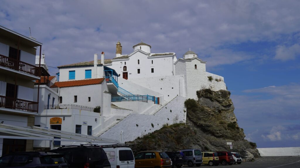 skopelos monastery stairs